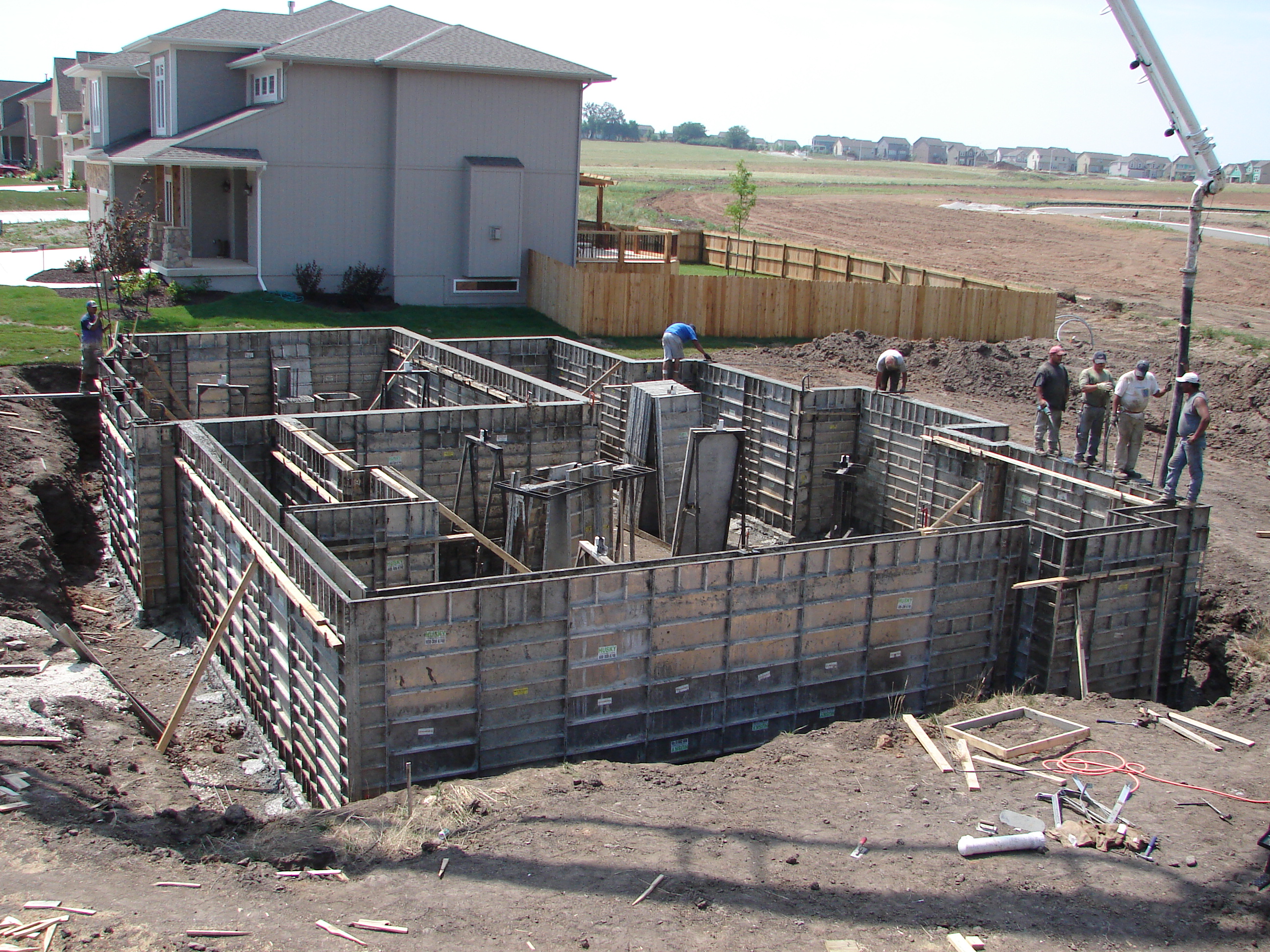 Residential foundation project in progress